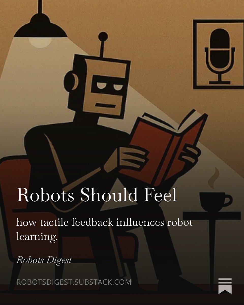 robotsdigest's tweet photo. Vision made robots smart, but touch will make them competent. 

This Robots Digest blog argues vision fails at contact, and shows how low cost 3D printable eFlesh finally gives robots force, slip, and feel at scale. 
Physical intelligence starts with touch. https://t.co/WKghbD7ITK
