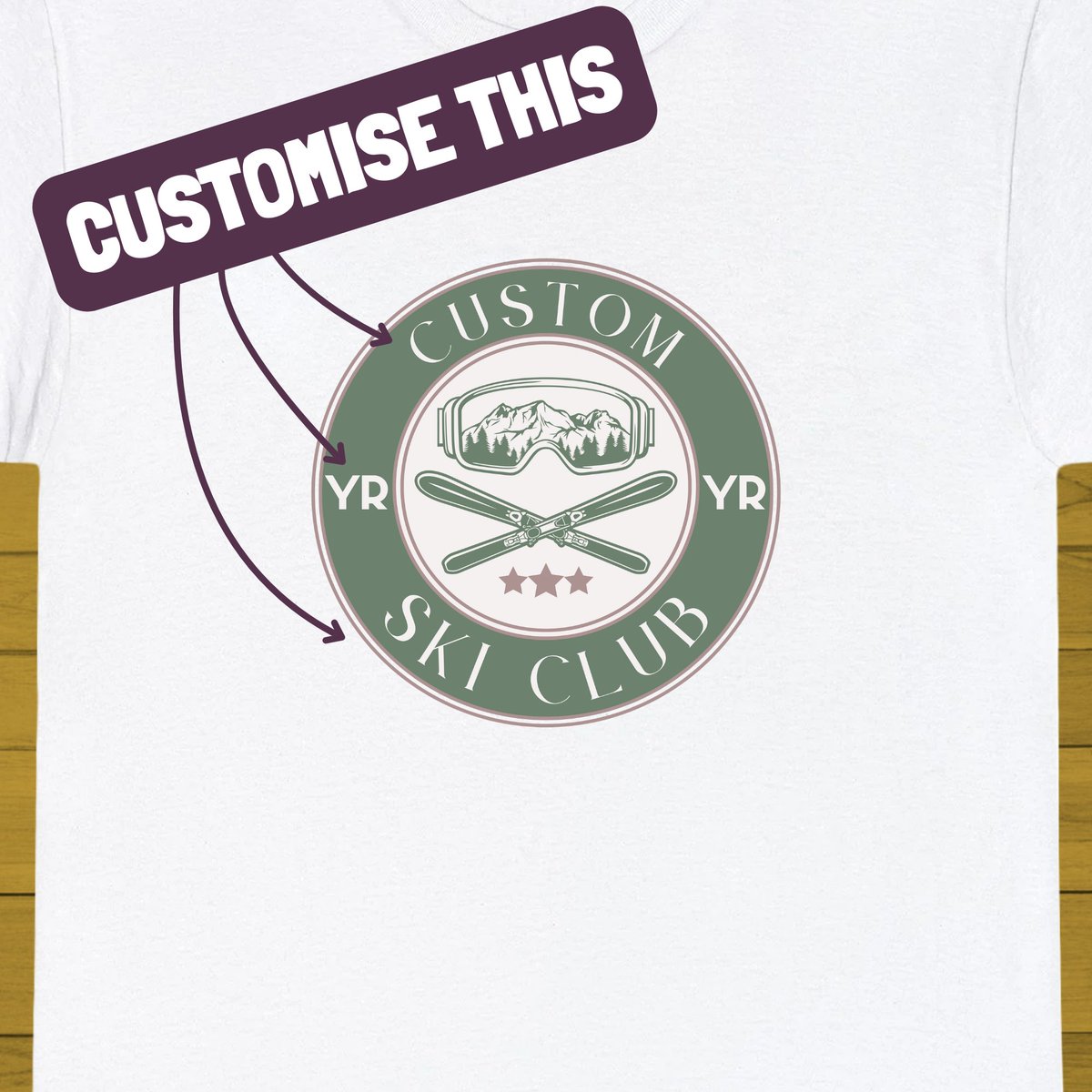 weareborder's tweet photo. Customise your own skiing tshirt. 

The classic après ski style never goes out of fashion. These retro serif ski t‑shirts are designed for alpine trips, winter holidays, and mountain nights.

Make it your own - customise for your trip 👉 https://t.co/lIuzql1OGt https://t.co/mMQepnkjeN