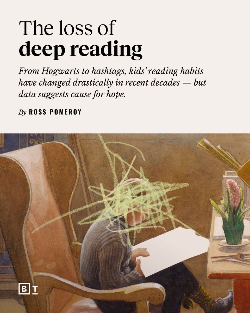Are we losing deep reading in the digital age?

Ross Pomeroy @steropo explores how kids reading habits have changed in recent decades.

Read the full article: bigthink.com/the-present/di…