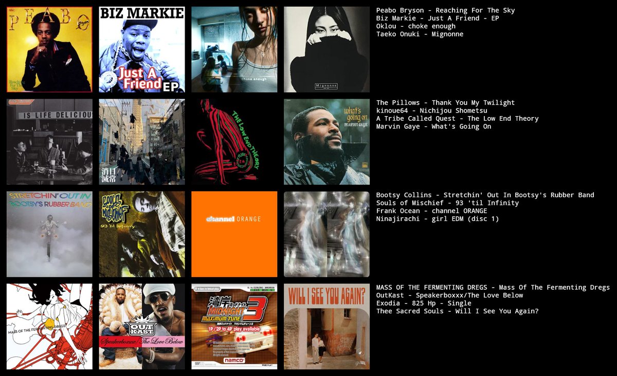 If you saw me over the weekend and I was wearing headphones there's a good chance I was listening to these albums/songs!!