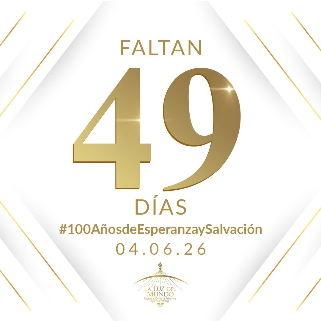 iglesialldm's tweet photo. Faltan 49 días para el Centenario de la Restauración de la Primitiva Iglesia Cristiana.

#100AñosdeEsperanzaySalvación #LLDM  #CentenarioLLDM https://t.co/GBv4g6QTnM