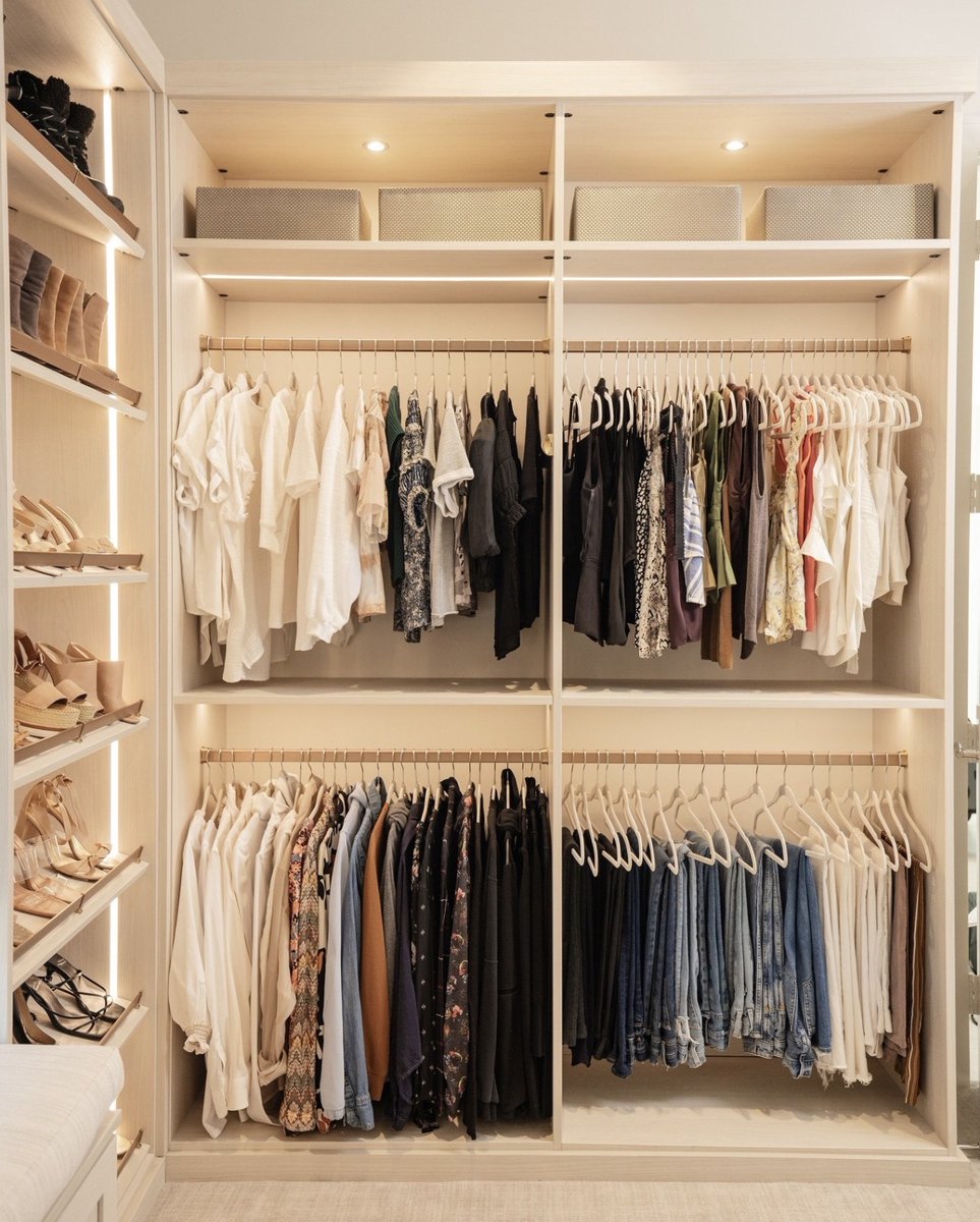 CESarasota's tweet photo. Good design isn’t about more space.
It’s about better systems. 
#closetdesign #homeorganization #customcloset #sarasotahomes https://t.co/PgHZTXZ0mB