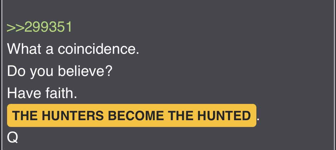 NewsTreason's tweet photo. The White House’s OFFICIAL President’s Day post is essentially a Q proof. 

Happening as Epstein & Pizzagate are causing major influencers and media personalities to admit Q is real. 

Grasp that. 

“I was the hunted and how I’m the hunter”

Posted @ 8:33am

🟨 Does Drop 833 also seem relevant right now?

“Reality is labeled as conspiracy.
You are made to feel crazy.
You are told to obey.
You are SHEEP to them.
Pawns to be sacrificed.
REMEMBER, WE ARE WINNING, DO NOT TRUST WHAT YOU READ.
MIND WARFARE.
UP IS DOWN.
LEFT IS RIGHT.
BOOM.
Q”