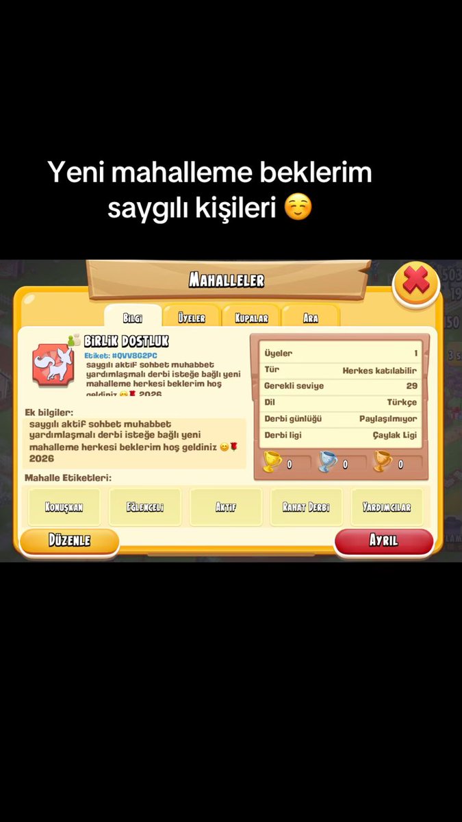 edanurzx's tweet photo. #haydaymahalle oyun aktif saygılı kişileri beklerim https://t.co/875iZ2eRmo