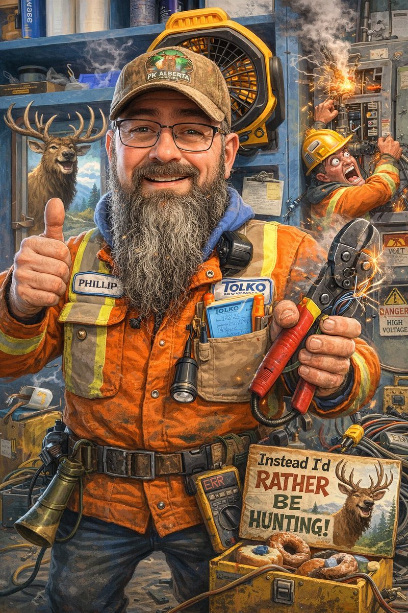klassenp01's tweet photo. What I do while I'm waiting for September...

PS. Don't ask my co-workers what I actually do 🙃

#pkalbertahunting #elk #work #play #electrician https://t.co/BLK44WsY5t