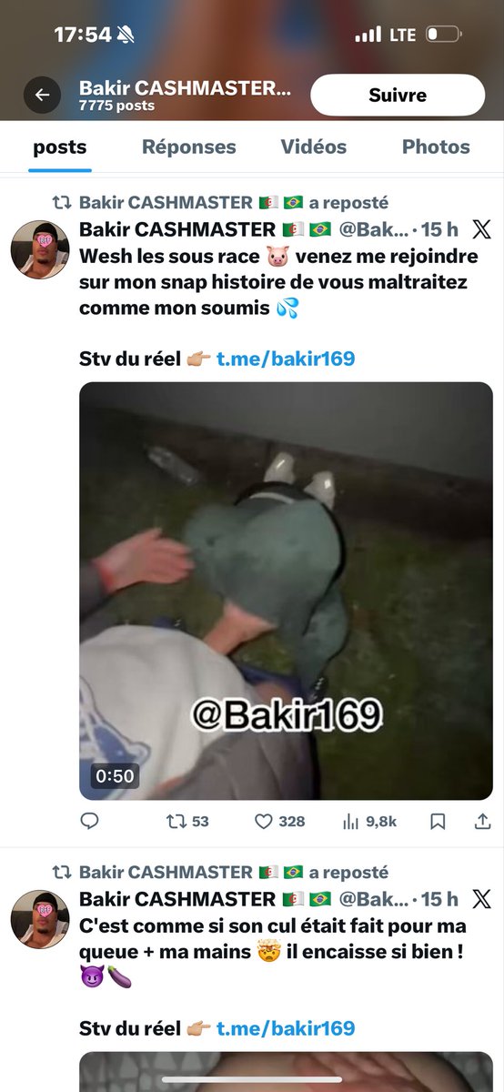 ⚠️⚠️⚠️⚠️⚠️⚠️⚠️

⚠️ Attention : ce mec vole les vidéos des autres.
Aucune personnalité, aucun contenu original  ça se voit qu’il a déjà repris et volé beaucoup de vidéos.
Faites gaffe et vérifiez toujours les sources.

<a href="/Bakir169/">Bakir CASHMASTER 🇩🇿🇧🇷</a> T’es une merde, sale connard.. Va travailler sur toi