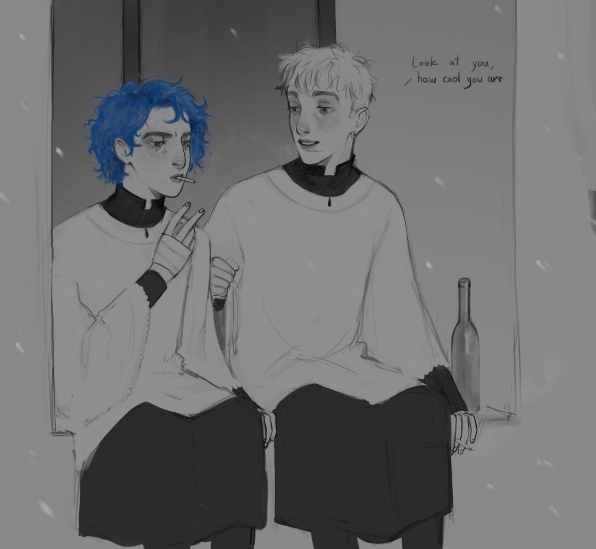 a light sketch of Michael's past