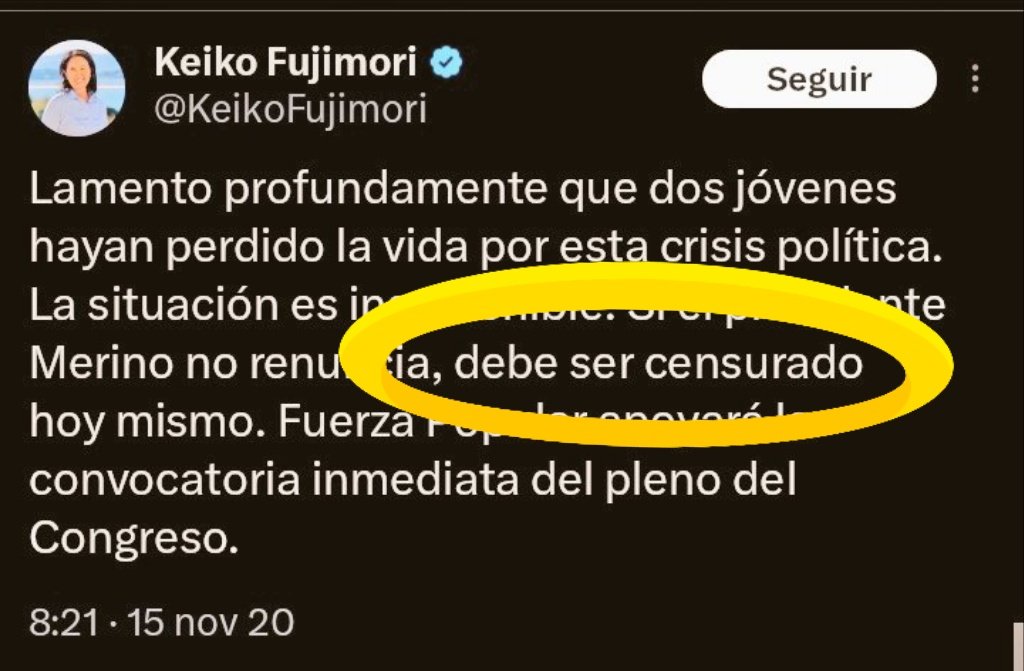 con Merino se pidió y presentó moción de censura