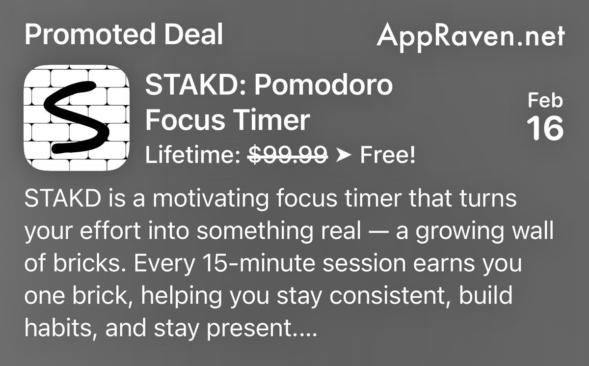 AppRaven: Apps Gone Free tweet media