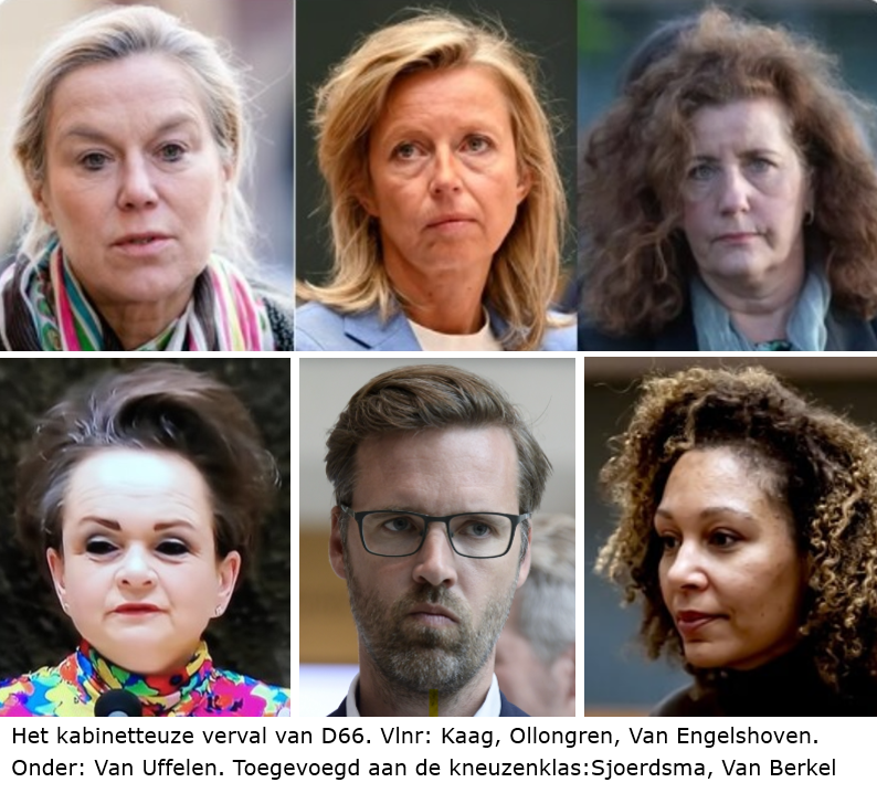 De kneuzenklas van D66.

Het was niks.
Het is niks.
Het wordt niks.