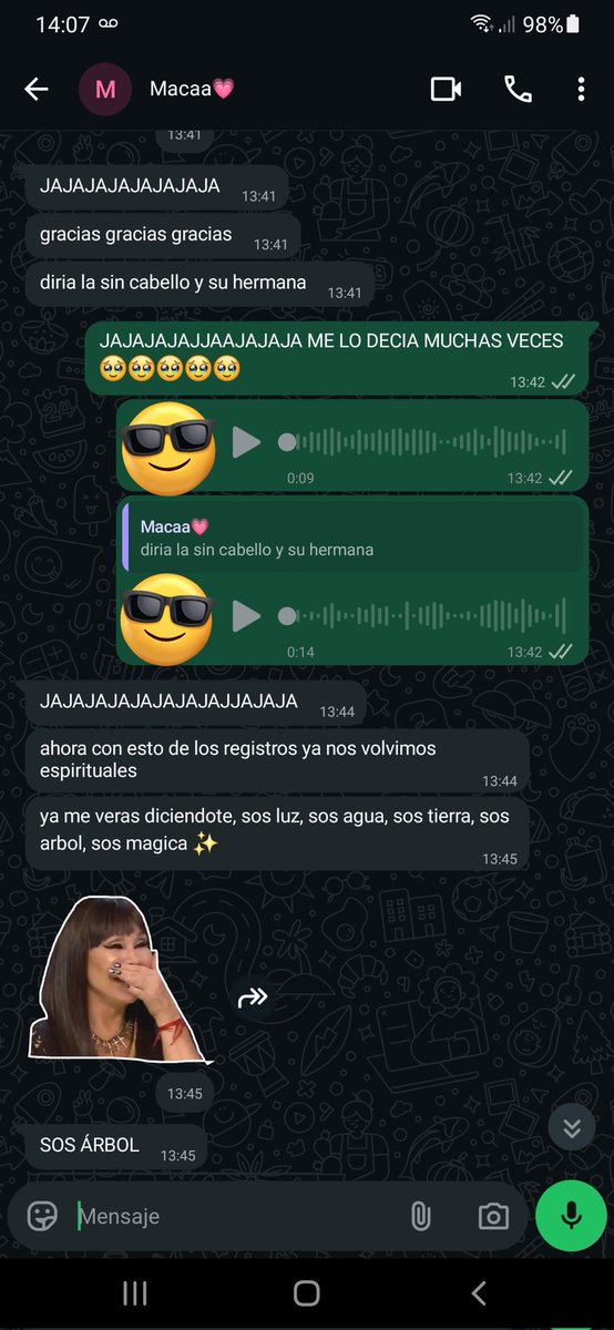 macarena y yo después de abrir nuestro registros akashicos jajjjajajajajaja t amo tanto <a href="/Gbrlmor_/">𝐦𝐚𝐜𝐚 ꙳</a>