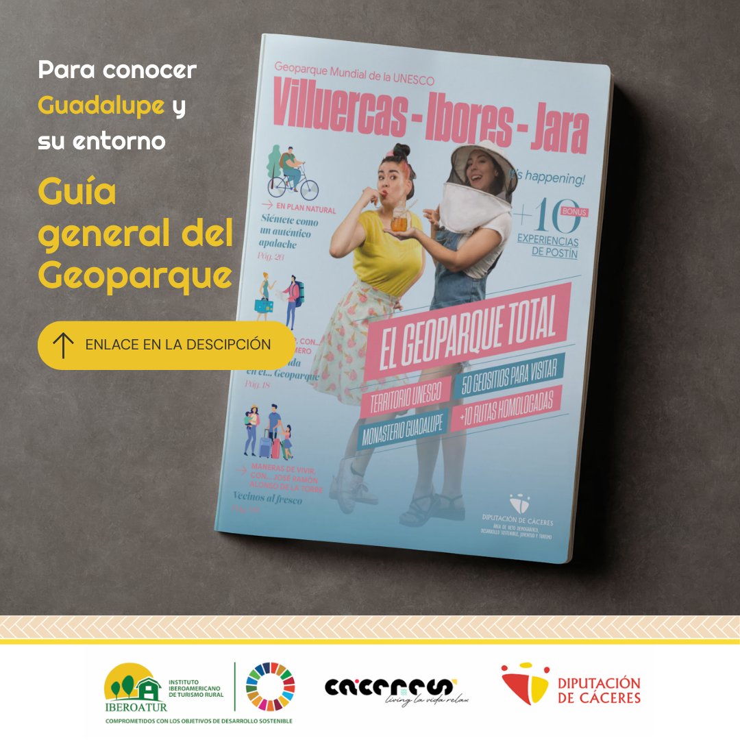 📍#Guadalupe (Extremadura, España) será la sede del XI Encuentro #Iberoamericano de #TurismoRural y #Agroturismo 2026.
📅 9–15 noviembre 2026

🔎 Conoce Guadalupe y su entorno en la Guía general del Geoparque:
👉 goo.su/ULYmHM

#IberoaturCaceres2026