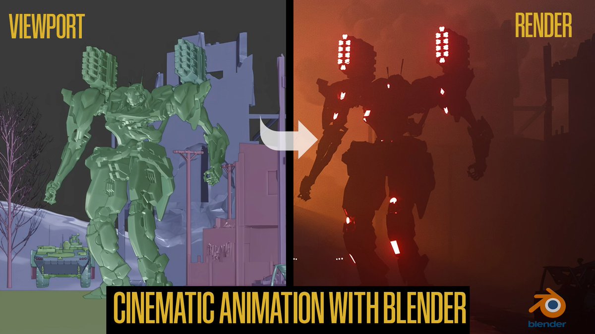 akelexone's tweet photo. https://t.co/MAO6NmDQVv

Cinematic Mech Animation Breakdown #BLENDER #3DCG #3D https://t.co/rp6qMc0rMh