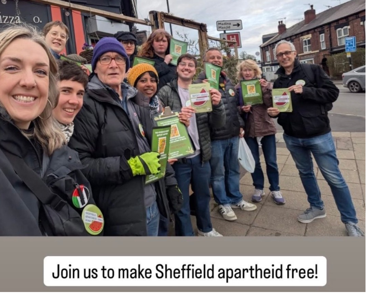 Happy hunters. 
I bet they wouldn't hunt foxes, but they don't mind hunting Jews.