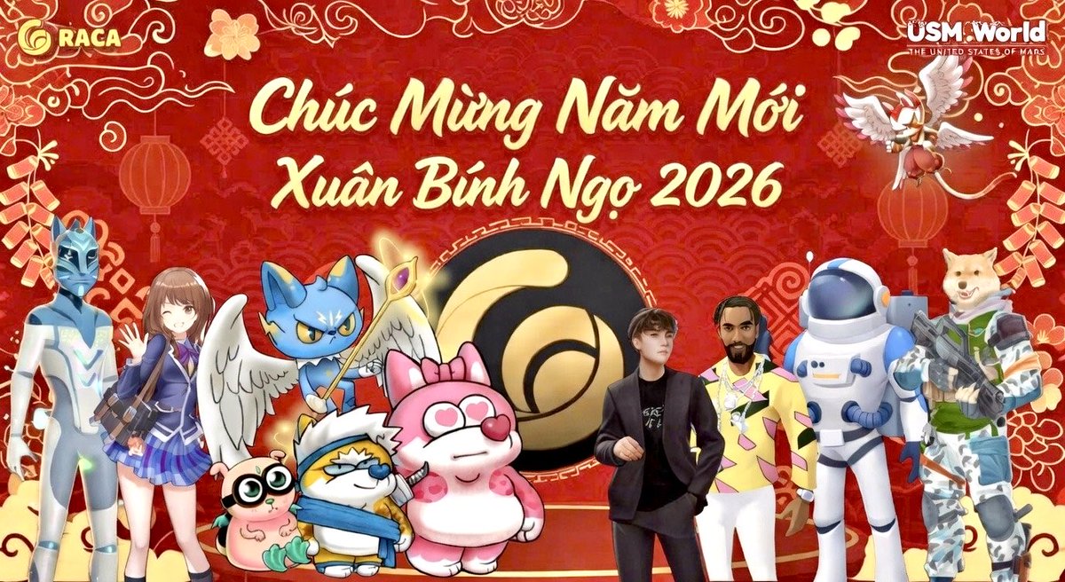 Happy Lunar NewYear 2026 !

 Chúc mừng năm mới Xuân Bính Ngọ !

 Chúc tất cả mọi người 1 năm mới nhiều sức khoẻ, hạnh phúc, may mắn,vạn sự như ý, an khang thịnh vượng ! 

 Chúc RACA sẽ có nhiều đột phá trong năm 2026 🫶👏🎉🎊🎆🧨

#RACA <a href="/RACA_3/">RACA</a>