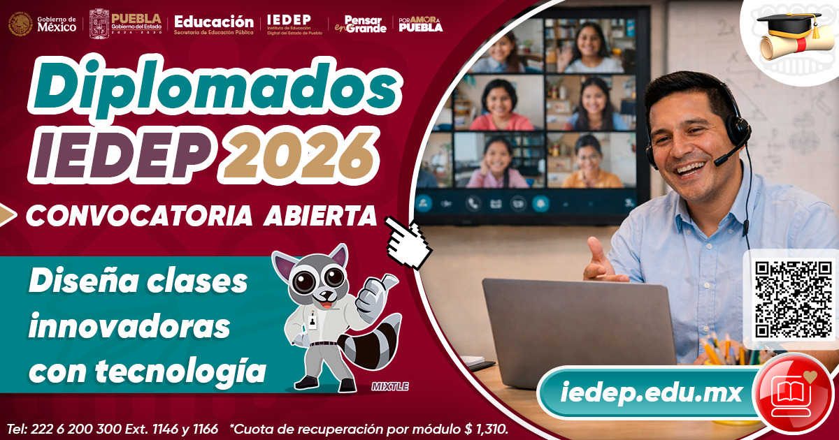 Potencia tus prácticas educativas con estrategias digitales, neurodidáctica y modelos como e-learning, en una formación alineada a la visión de   #PensarEnGrande que impulsa @gob_puebla, encabezado por <a href="/armentapuebla_/">Alejandro Armenta</a>, y la política educativa de @claudiashein, #PorAmorAPuebla.