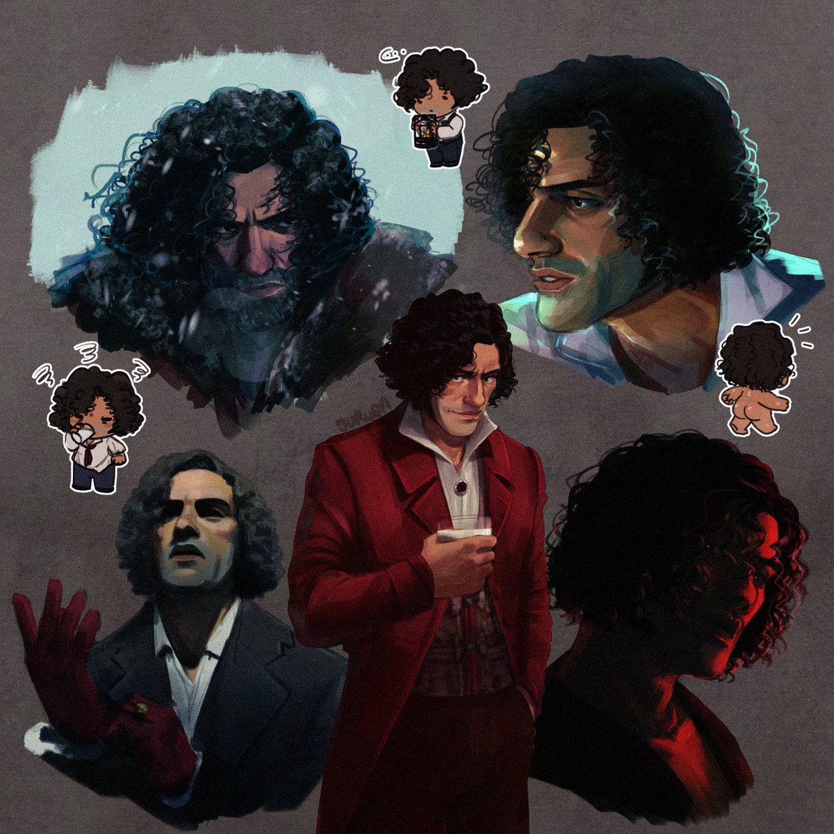 A couple studies and some Victor drawings
#Frankenstein