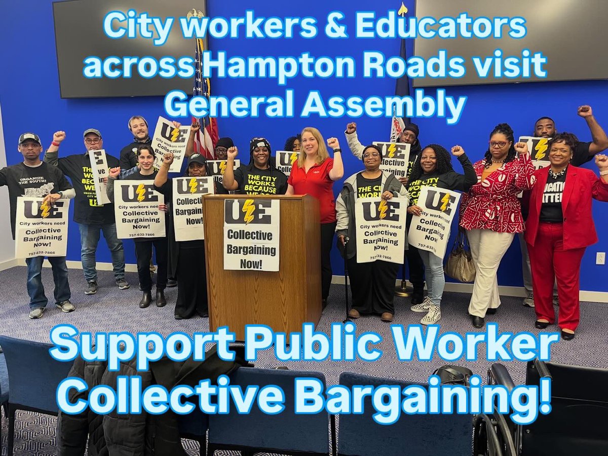 Norfolk City Workers Union, UE tweet media