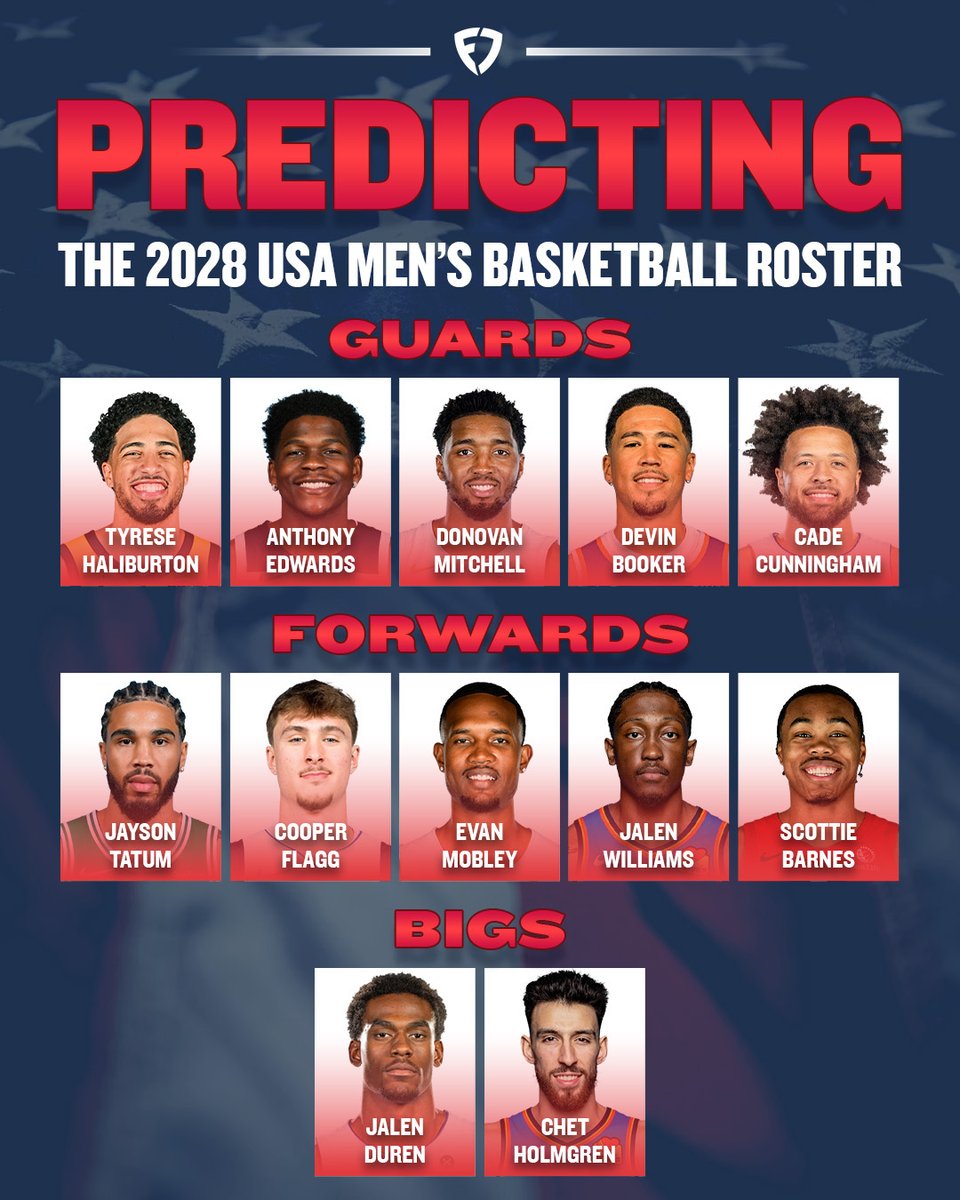 FDSportsbook's tweet image. The USA Men's Basketball Team might be LOADED in 2028 🇺🇸
