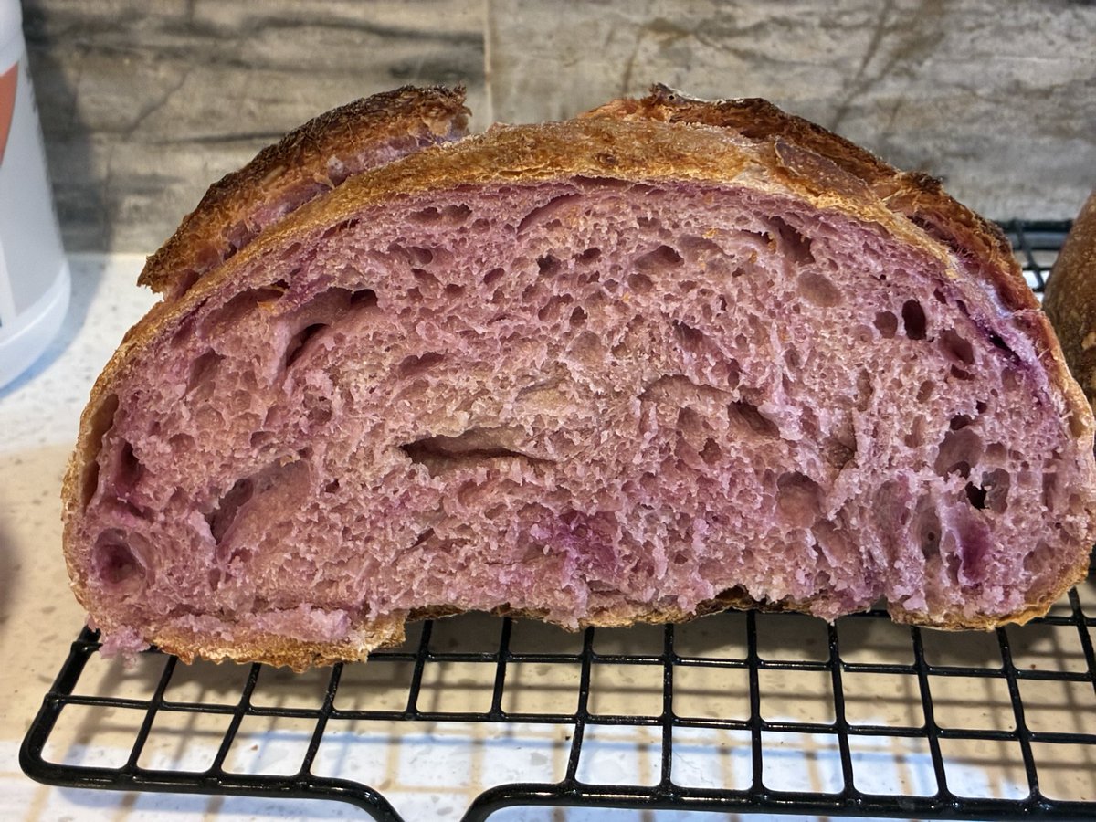 Hope_Proverbs31's tweet photo. Used purple sweet potato powder to add a pop of color to my loaves ❤️ https://t.co/k0jWHks5SD