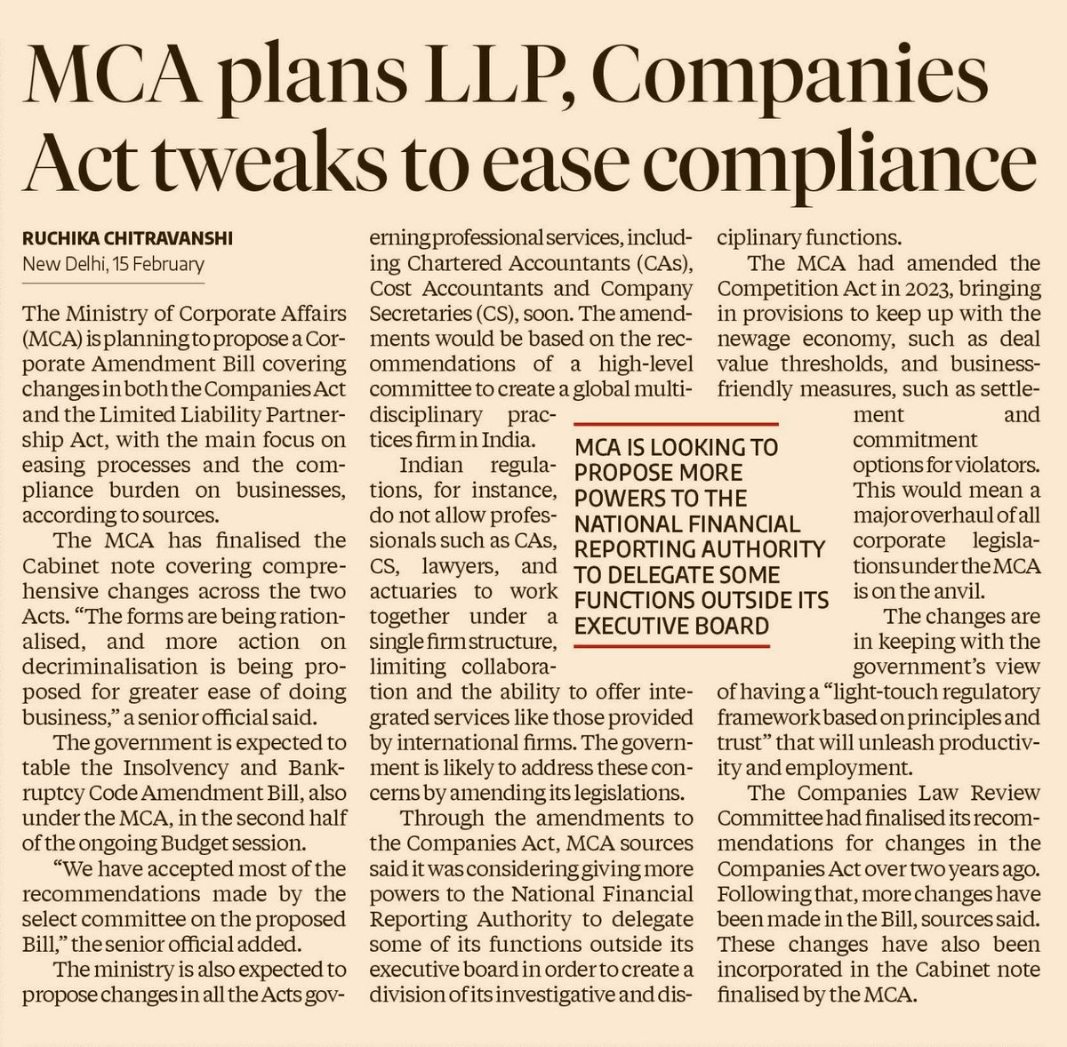 Balasub92921842's tweet photo. More #CompaniesAct #LLPAct amendments on their way... https://t.co/z8ThfYhyvs