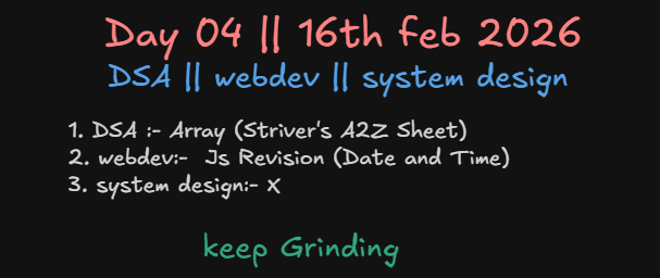 mridulvai46's tweet photo. -Day 04 progress.     
🫤😕Not very productive today also. 
-Back at it tomorrow.    
#100DaysOfCode #connection #DSA #WebDev #LLD https://t.co/mVBf8OdbtA