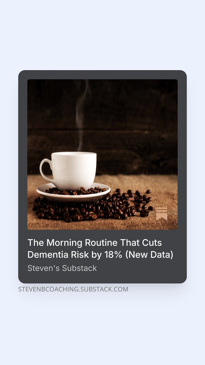 StevenBCoaching's tweet photo. Tomorrow's plan:

2-3 caffeinated cups BEFORE noon
Skip sugar/cream (they kill benefits)
Prefer tea? 1-2 caffeinated cups work too (Pro: Decaf tea evenings for sleep) #MorningRoutine #HealthyHabits #PreventDementia #CoffeeRoutine https://t.co/9DSsBShpYn https://t.co/bQuSF2zF5Y