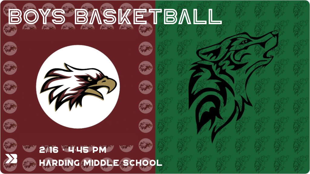 Boys Basketball (8th Grade) Game Day! - Check out the event preview for the The McCombs MS Des Moines Eagles vs The Harding MS Des Moines Timberwolves. It starts at 4:45 PM and is at Harding Middle School. gobound.com/ia/ihsaa/boysb…