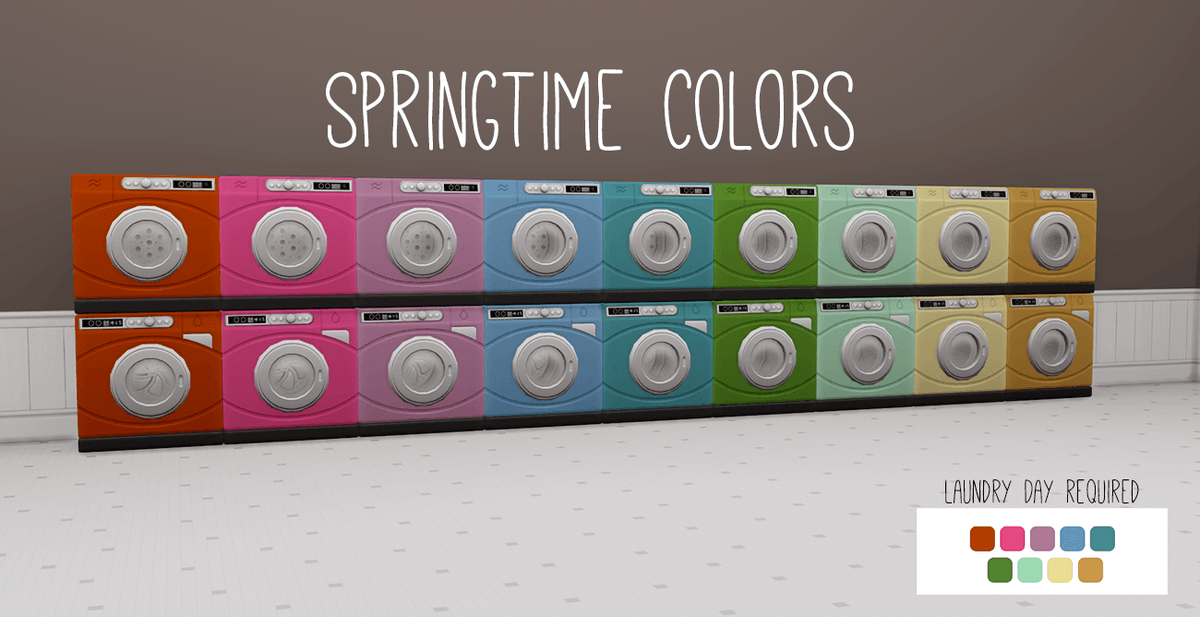 Sims 4 Laundry Day Washer and Dryer matching recolors set

Download (always free): curseforge.com/sims4/build-bu…

#thesims4 #sims4 #sims4cc #ts4 #sims #thesims #sims4laundryday #ts4cc #sims4recolors