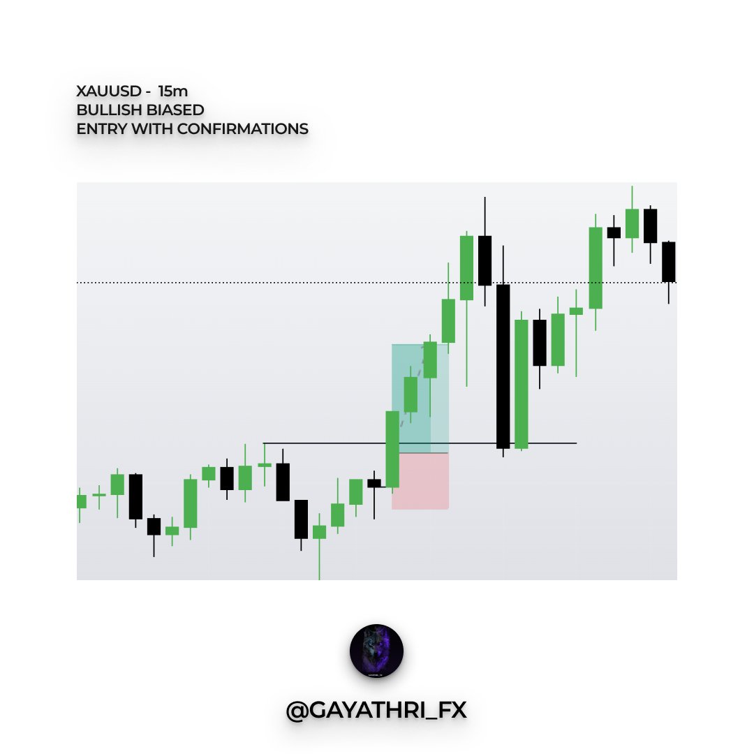$XAUUSD 
🔸BIAS (BULLISH)📈
🔸15m MSS
🔸1m EXECUTION
🔸2RR ✅✨

When you've started understanding the MARKET clearly 📈🧘🏻‍♀️✨

<a href="/_toxic_trader/">𝐓 𝐎 𝐗 𝐈 𝐂 🔱</a>