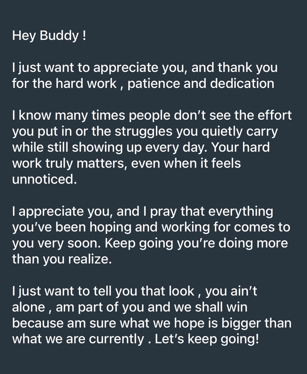 I just want to say Thank you…