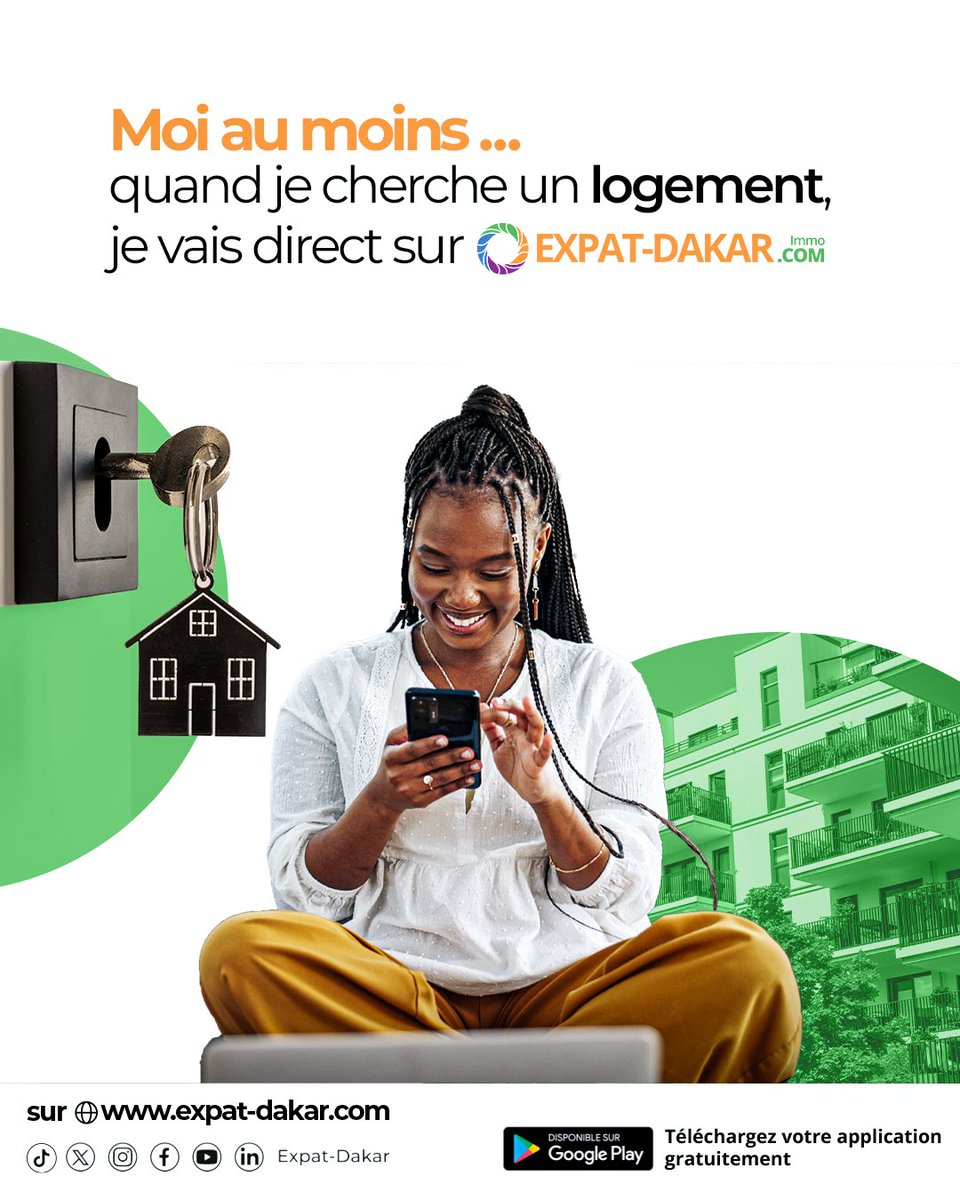 Arrêtez de chercher partout.
Tout est ici 👉🏽 expat-Dakar.com
#acheter #vendre #immobilier