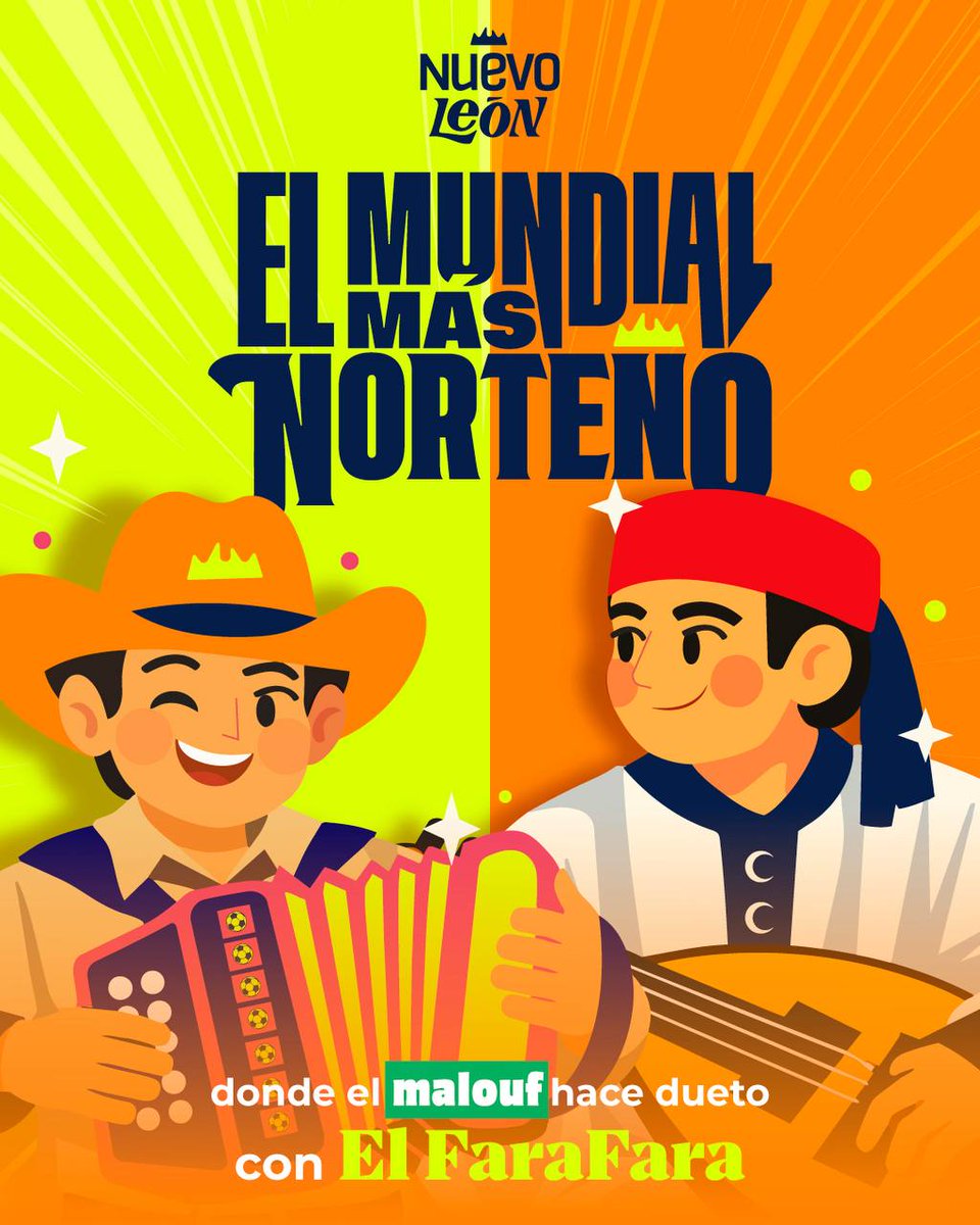 ¿Malouf y Fara Fara? 🇹🇳🤠

Estamos listos para que en el Mundial Más Norteño los ritmos se mezclen y la celebración no pare. ⚽️🔥
