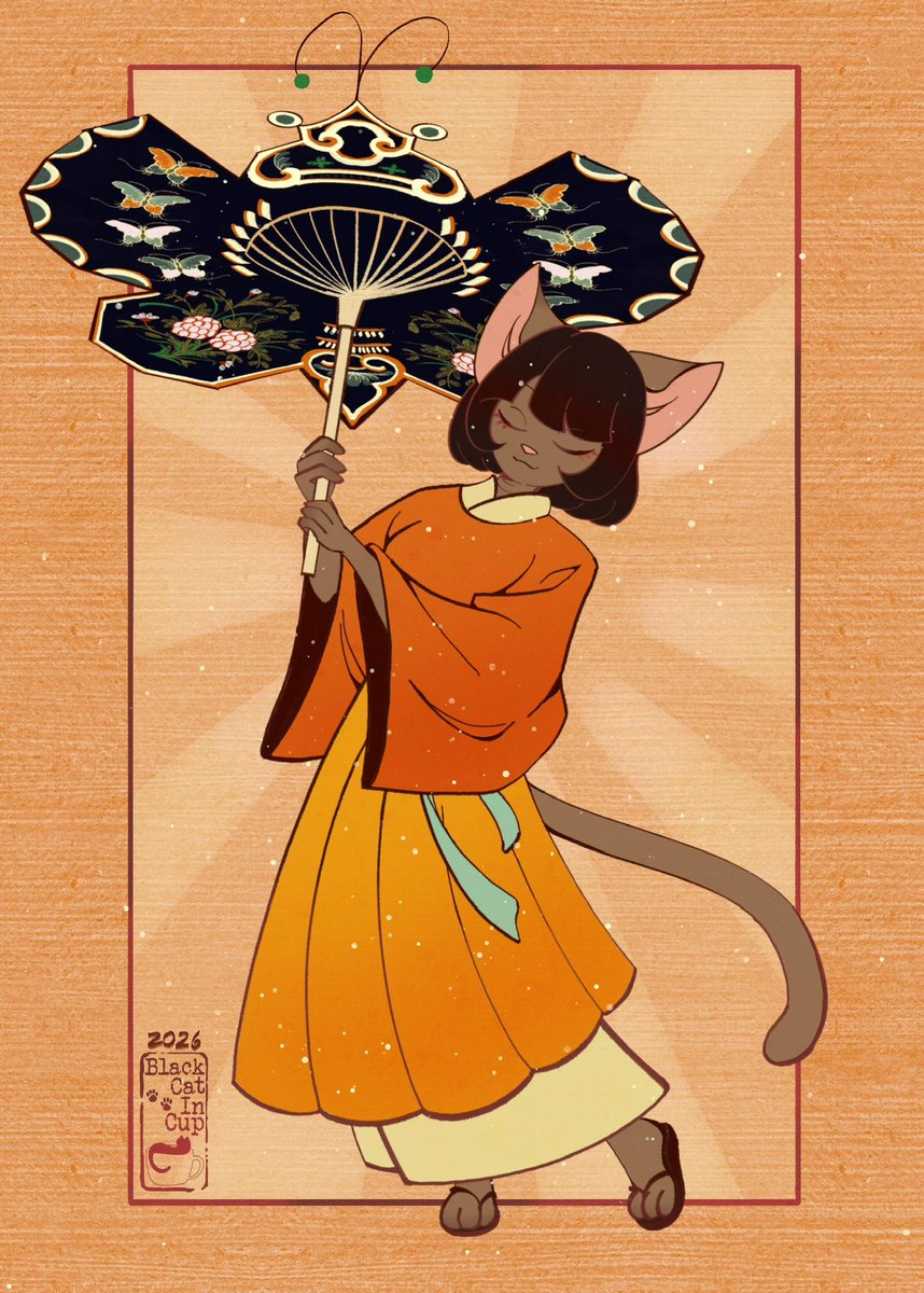 Happy Lunar New Year 🎆🎆🎆
Anw I decide to ngựa a little bit to fit the year zodiac soooooo
Mis Ivy in Vietnamese attire in Đông Hồ style 🐎

Special thanks to #tokyolondon for the Đông Hồ brush and paper set so that I could cook this master piece

#LackadaisyCats #lackadaisy