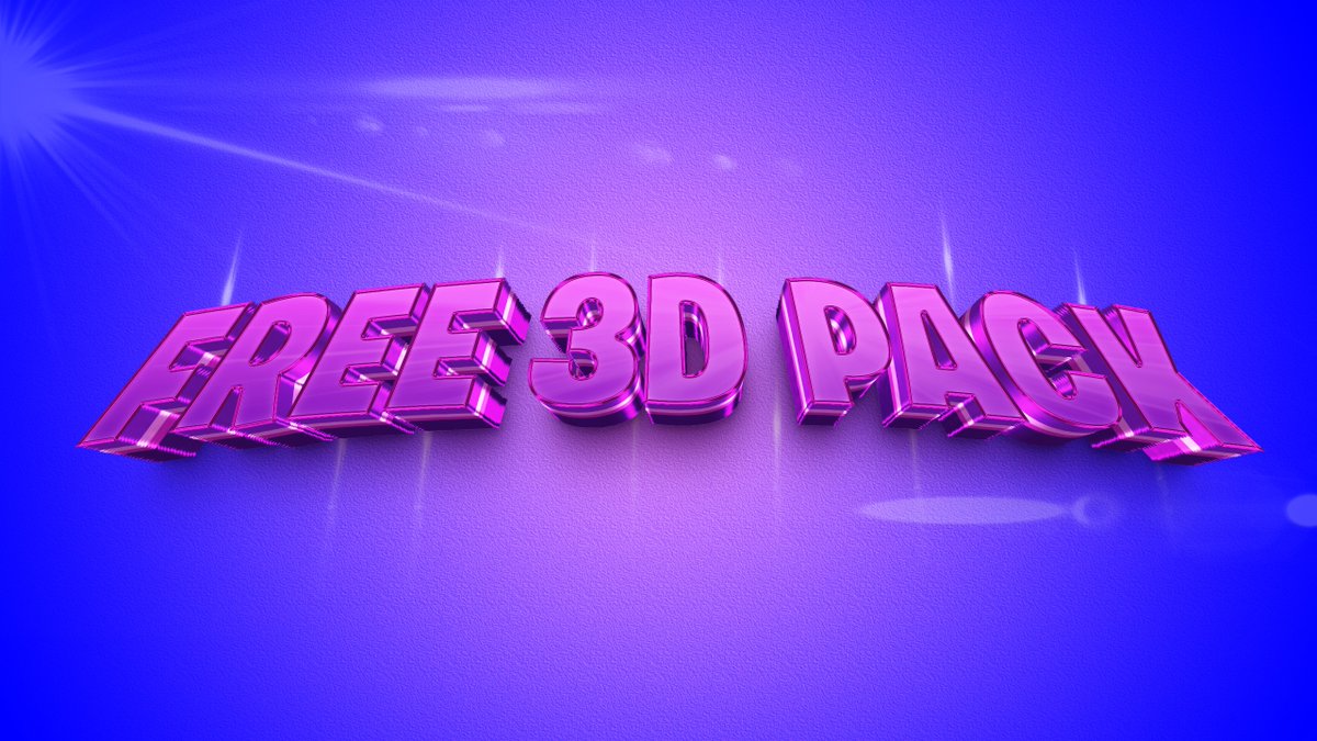 🎁 FREE PACK (PSD) FOR 3D TEXT

⚙️ To enter :  
-Follow <a href="/RLCclement/">K1NG Clement0312</a> 🔴
-Like and RT♻️ 
-Tag 1 Friend 👥