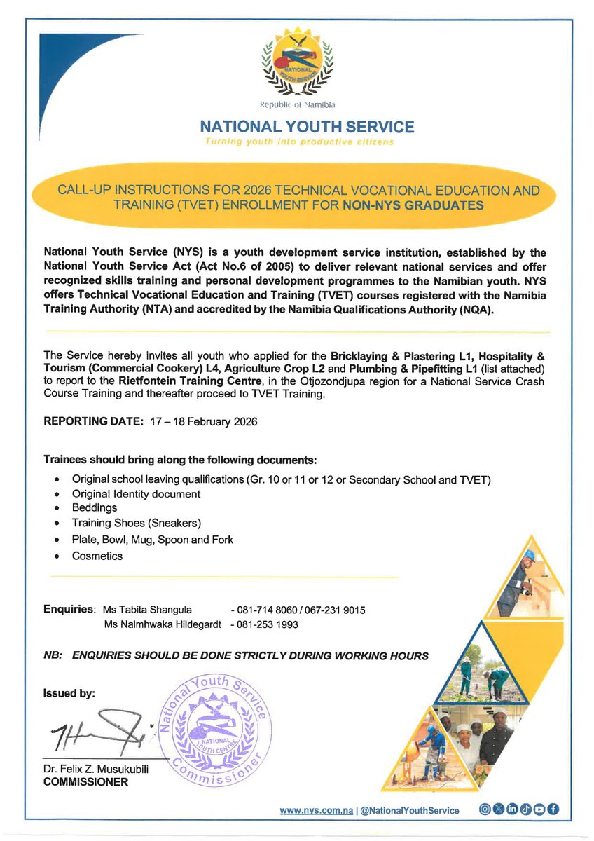 National Youth Service (NYS) tweet media