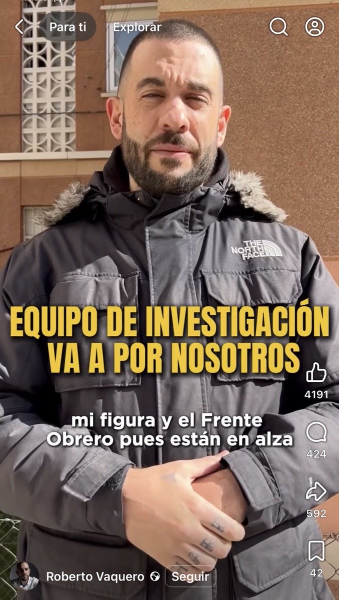 “ Mi figura está en alza” 

El mundo al revés. Ahora Roberto Vaquero-  el vitriólico lider de Frente Obrero- quiere ser Víctima: y que sus idiotizados seguidores lo vean como valiente luchador que resiste la persecución mediática de la Dictadura del malévolo Sanchez: una especie