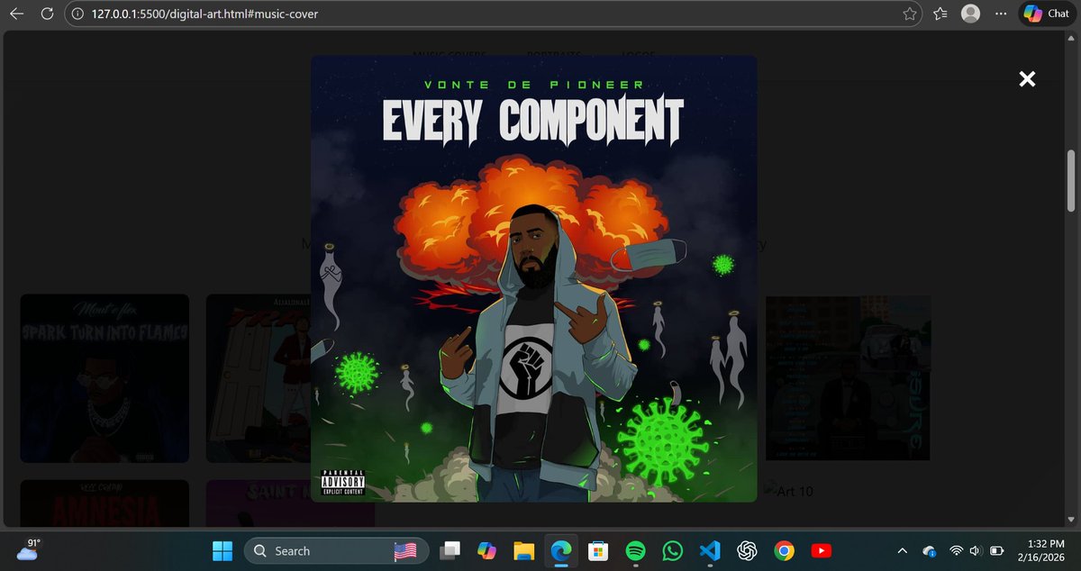 biqralph's tweet photo. As a Digital Artist and A Developer I decided to combine my works!🤌🏽
Digital Art and Code Combined!
Works on both Phone and Laptop>>>
Still a work in progress!!

It won't cost you anything to retweet my work!!
#yiujin_arts #Tech #artwork #ArtistOnTwitter https://t.co/GKbTwevJ0D