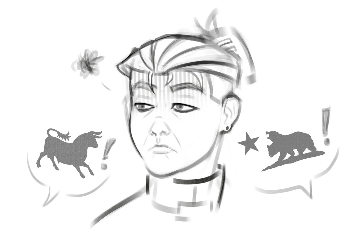 RubyKubi's tweet photo. I decided to sketch emotions. I need to draw more. I'm not very good at drawing people; I need to improve.
Sherry: @NecroaMorten 
Jack: @_deimos_art 
#sketches https://t.co/cMXaMryfCa