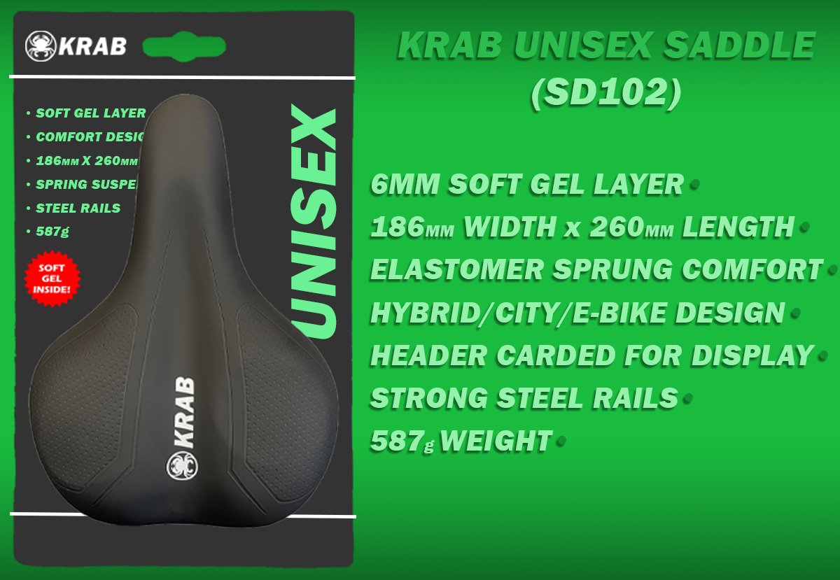Walkers_Cycles's tweet photo. 🚨| NEW to our KRAB range!🦀

KRAB saddles - Mens, Womens, Unisex and Road! ✨

- 6mm soft gel
- Header carded
- Sprung elastomer on Unisex
- Seamless waterproof skin

These saddles are on a introductory offer - so why not give them a go! 💸
 https://t.co/iqpKUOK3h8
 0116 2833885 https://t.co/pG44gmzEQU