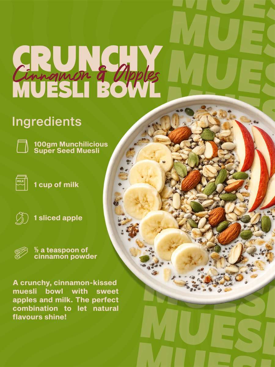 Munchilicious_'s tweet image. Everyday indulgence made guilt-free &amp;amp; super healthy!

🛵Available today on Swiggy &amp;amp; Blinkit!
📦Also available on Amazon and Flipkart.

#Sweet #Cinnamon #MunchYourWayToBetterBites #MindfulMunching