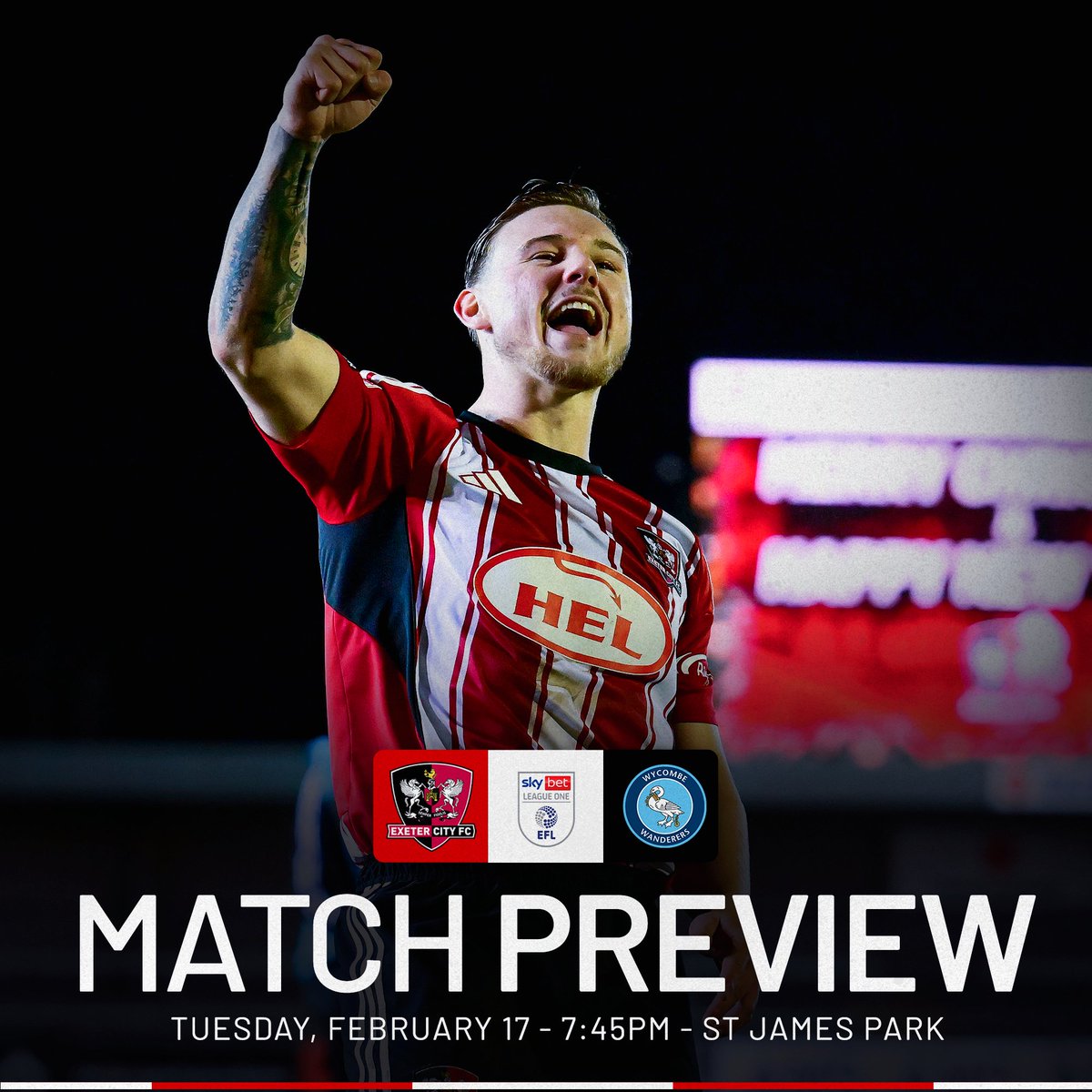 OfficialECFC's tweet photo. 🔎 Match Preview: @wwfcofficial 

City are under the lights at SJP tomorrow, taking on the Chairboys in a 7:45pm kick-off! 💡

🔗 Preview ➡️ https://t.co/12s4uTjBvB

#ECFC #SemperFidelis https://t.co/WKcHZkj3IF