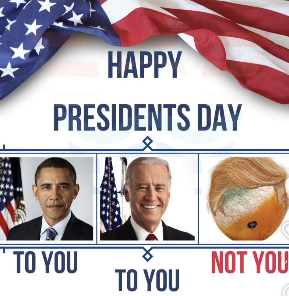 Happy Presidents’ Day to the presidents who earned the day. 🇺🇸