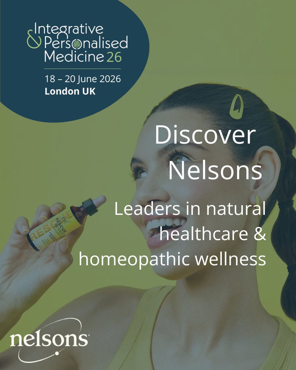 ipmcongress's tweet photo. Proud to welcome Nelsons as a Gold Exhibitor at IPM 2026.
With over 160 years of heritage in natural healthcare, Nelsons continues to champion holistic, whole-person wellbeing.
Join us in London, 18–20 June 2026.
🔗 https://t.co/2gRsa7yXIN
#IPM2026 #IntegrativeMedicine https://t.co/kAeieP7MpM