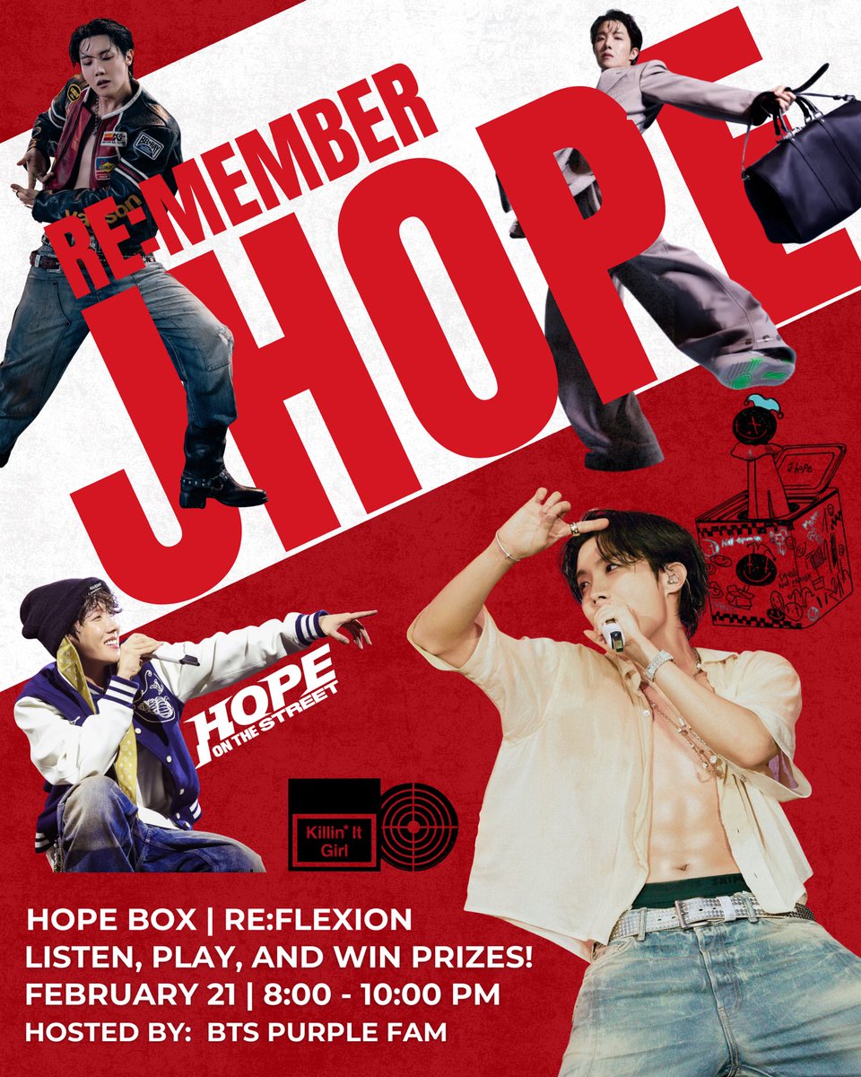 BTSisBackInPH's tweet photo. Whoโs ready to get HOPE-ified? โ๏ธ๐ฅ
Letโs #REMEMBER_JHOPE!
๐ง SH Listening ๐ฅณ
๐
Feb 21 | 8โ10PM
๐ค @btspurplefam613
๐ฎ Silhouette Dance Challenge
(๐ผ BTS RE:TURN PH FB)
Guess the Hobi song & earn raffle entries! ๐
#REMEMBER_JHOPE #HOBIDAY #HopeBoxReflection #BTSRE_TURNPH https://t.co/GciiV5B62w