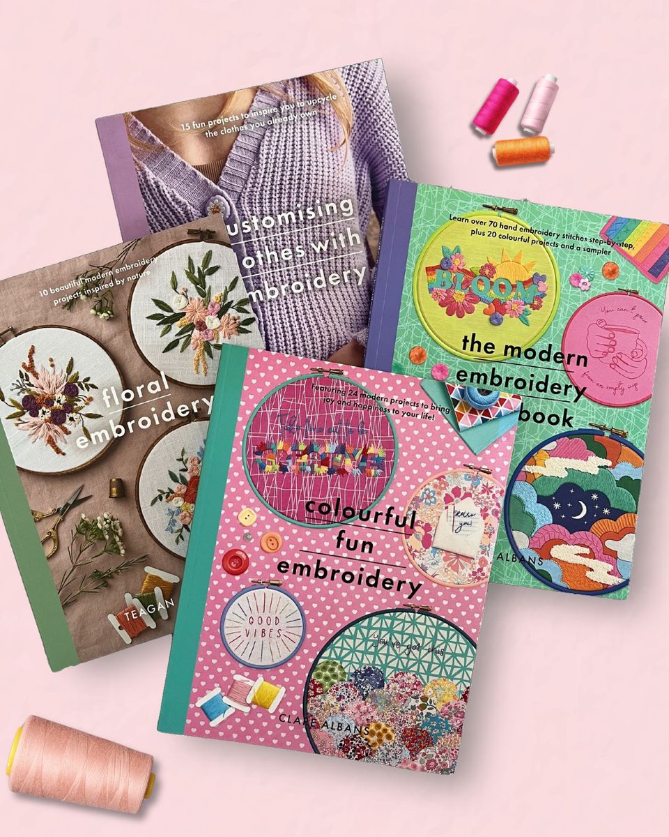 WhiteOwlBooks's tweet photo. Happy Embroidery Month! 🧵✨ Celebrate the art of stitching with these inspiring books, packed with creative projects, easy-to-follow steps, and templates to trace on your fabric! #EmbroideryMonth #CraftBook

Which one will you be picking up first? 🌸

🛒 https://t.co/V4yhjAjpjS https://t.co/GQfrrTYWB5