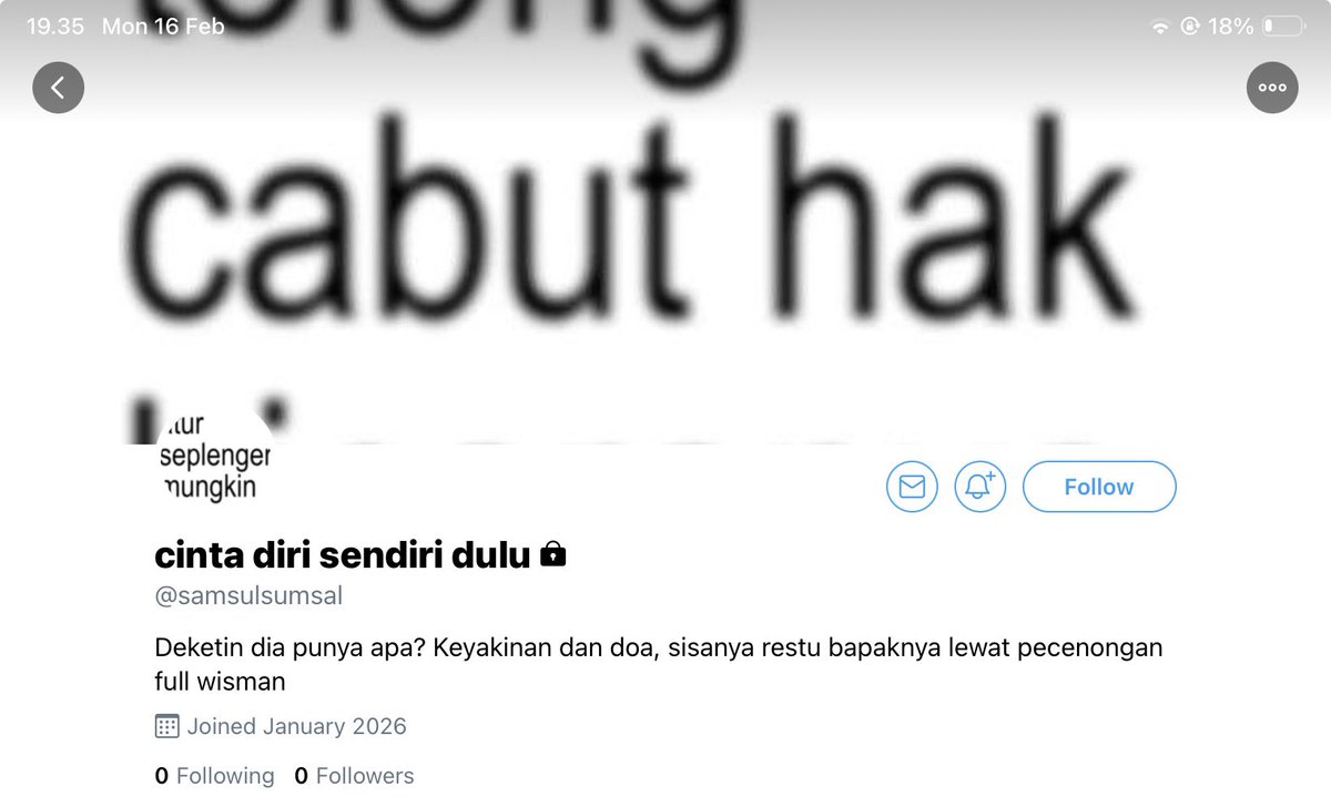 themidofjul's tweet image. Samuel Evander
17 y.o
Easily stress, easily smile, as long as Pak Gembus exist (tolong jadikan dia BA)
Konco kentel Kairo (udh kyk upin ipin)