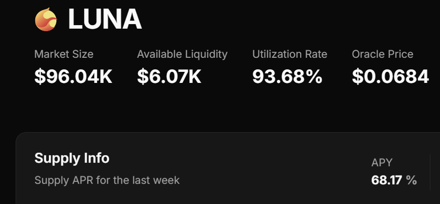 Hey #LUNA fam! 
Creda Finance is screaming right now: 

Supply $LUNA &amp; earn 68.17% APY straight up! 

We’ve looped &amp; hedged before, but this simple supply play is juicy – might be short-lived, so don’t sleep! Jump in easy: exclusive.creda.finance/?ref=dabbler #Terra #DeFi #YieldFarming
