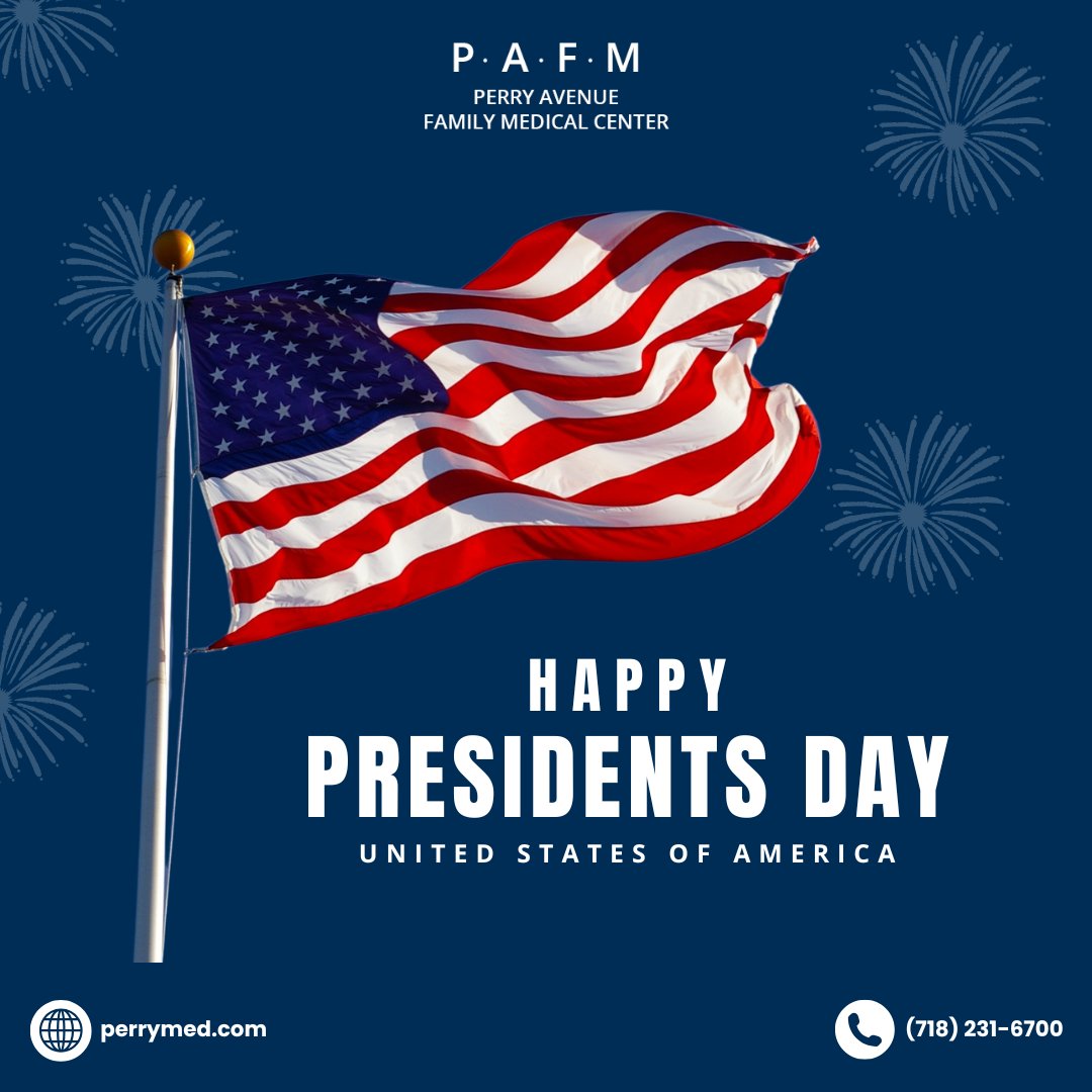 PerryMed18's tweet image. Happy Presidents’ Day 

Celebrating leadership, service, and the spirit of community. At PAFM, we’re here to support your family’s health with trusted, compassionate care.

#PresidentsDay #PAFM #FamilyMedicalCenter #HealthcareServices #CommunityCare #StayHealthy