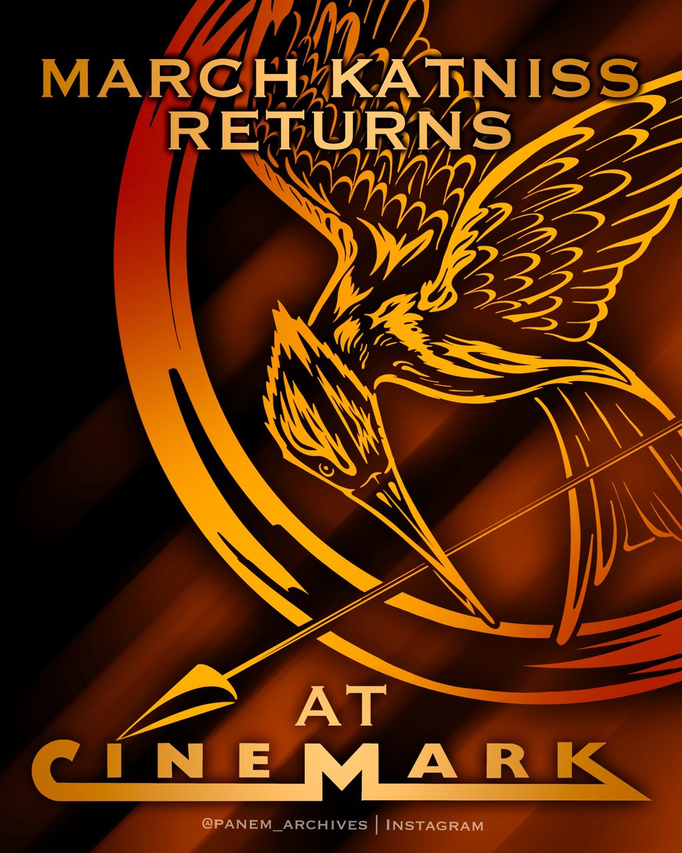 Panem_Archives's tweet photo. Return to the Games at Cinemark this March with the first four films!
-
#HungerGames #Cinemark #MarchKatniss https://t.co/oEBaHADWoc